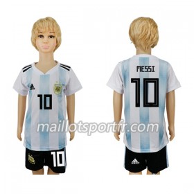 Maillot de Foot Argentine Messi 10 Enfant Domicile Coupe du monde 2018